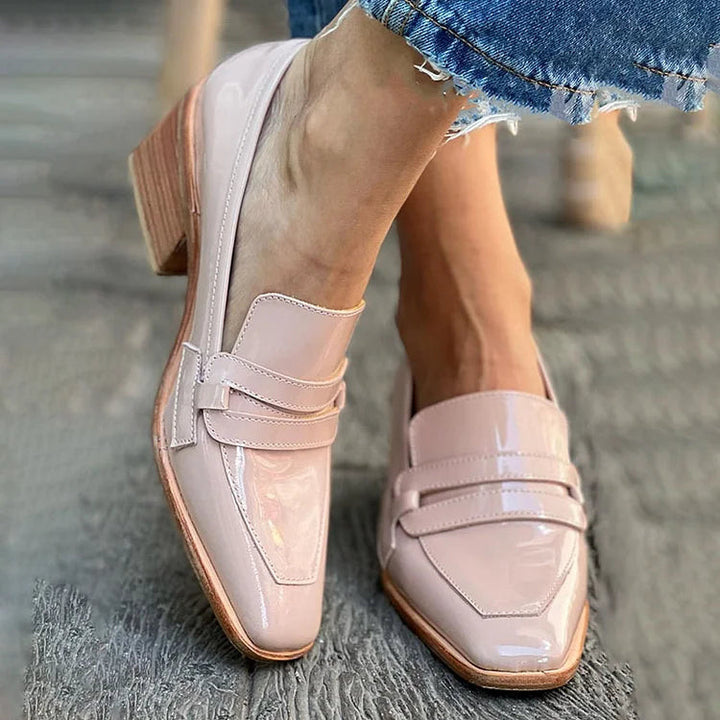 Eden | Loafers with Wide Heel Shiny