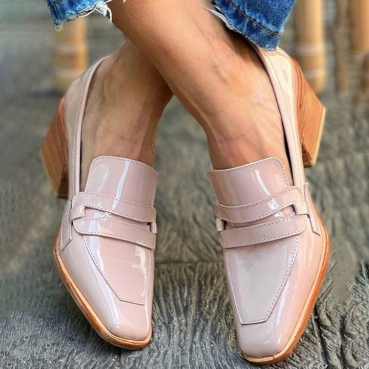 Eden | Loafers with Wide Heel Shiny