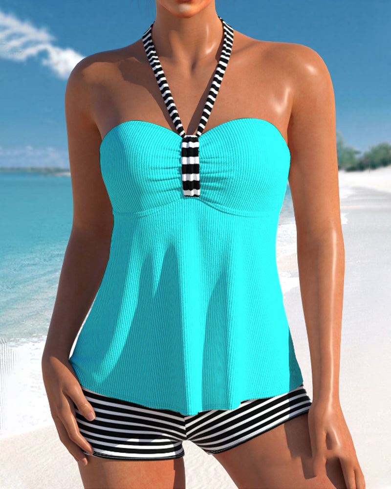 Striped Halter Tankinis