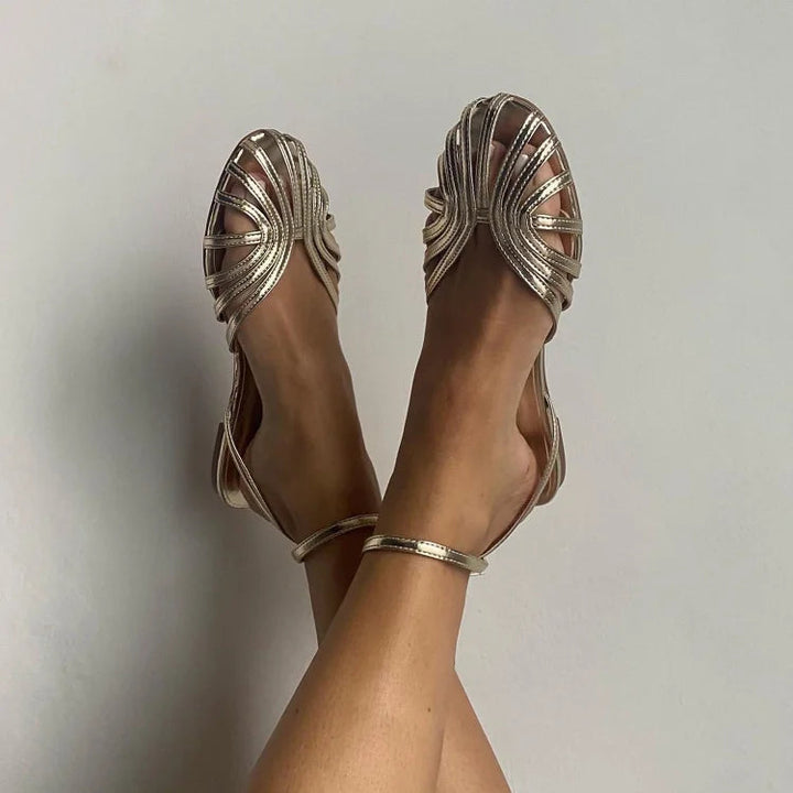 GINEVRA | Elegant Ballerina with Woven Detail for a Refined Look