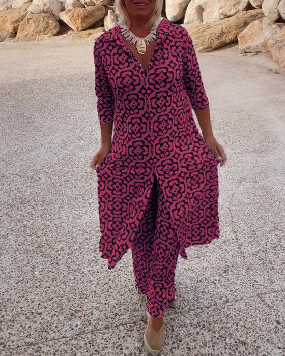 Elisha – Printed Two-Piece Tunic Set