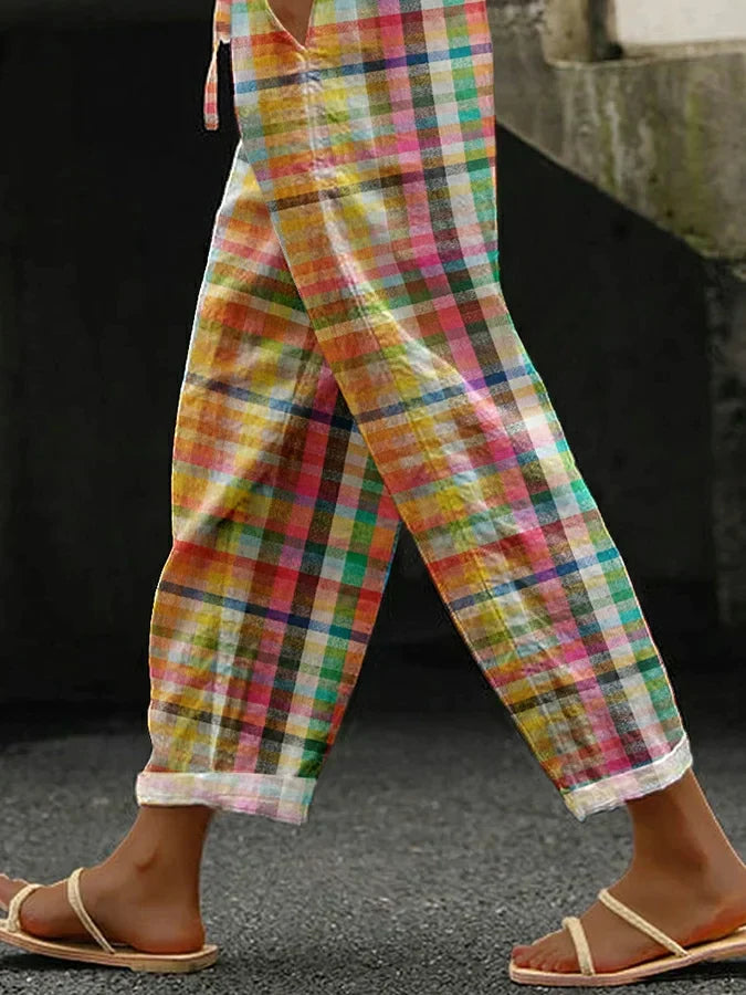 MICHELLE | COMFORTABLE CHECKERED TROUSERS