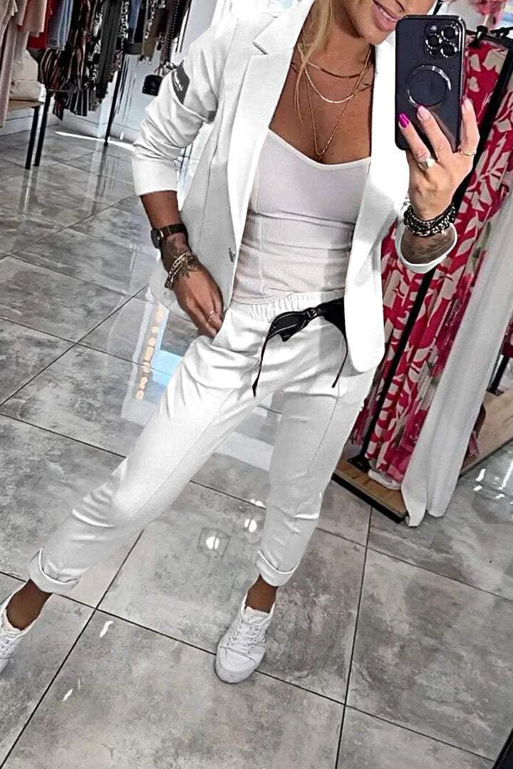 Fenna™ Women's Plain Two Piece Casual Set